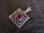 Silver Gold Cubic Zirconia Ruby Pendant