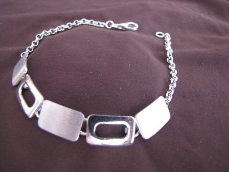 Silver Rectangles Belcher Chain Bracelet
