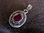 Silver, Gold Cubic Zirconia Ruby Pendant