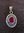 Silver, Gold Cubic Zirconia Ruby Pendant