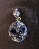 Silver, Gold Plated Sapphire Pendant