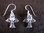 Silver Cubic Zirconia Angel Earrings