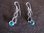 Silver Twist Turquoise Earrings