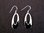 Hammered Silver Oval Cut-Out Earrings
