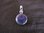 Round Silver Purple Turquoise Pendant