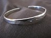 Hammered Silver Open Back Cuff Bangle