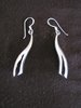 Silver Abstract Horn or Tusk Earrings