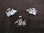 Silver White Scottie Dog Stud Earrings