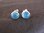 Round Blue Topaz Set Stud Earrings
