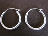 Silver Spiral Wound Wire Hoop Earrings