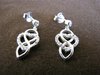 Silver Infinity Heart Earrings