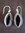 Silver Black or White Ellipse Earrings