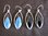 Silver Ellipse Black/ Turquoise Earrings