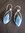 Silver Ellipse Black/ Turquoise Earrings