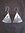 Silver Triangular Amethyst Earrings