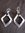 Silver Diamond Shaped Gemstone Earrings