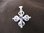 Silver 3D Gemstone Cross Pendant