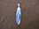 Silver Ellipse Blue Kyanite Pendant