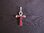 Silver Red Coral Egyptian Ankh Pendant