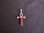 Silver Red Coral Egyptian Ankh Pendant