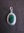 Silver Oval Green Malachite Pendant
