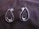 Silver Drop Shape Stud Earrings