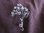 Silver Cubic Zirconia Flowers Brooch