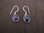 Silver Oval Amethyst Drop Earrings