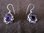 Silver Oval Amethyst Earrings