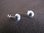 Silver Golf Ball Dimples Stud Earrings