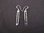 Silver Rectangular Cut-Out Earrings