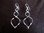 Silver Spiral Twist Drop Earrings