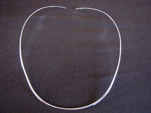 Silver 3mm Torque Necklace