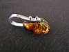 Silver Abstract Amber Pendant