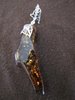 Silver Leaf Natural Amber Pendant
