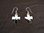 Hammered Silver Cross Earrings