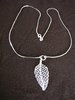 Silver Cut Out Leaf Necklace