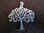 Silver Evil Eye Tree of Life Pendant