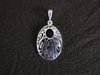 Oval Silver Cut Out Spirals Pendant