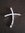 Silver Wavy Cubic Zirconia Cross Pendant