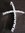 Silver Wavy Cubic Zirconia Cross Pendant