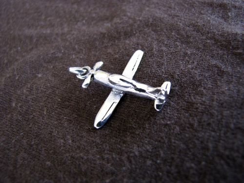 Silver Aeroplane Pendant