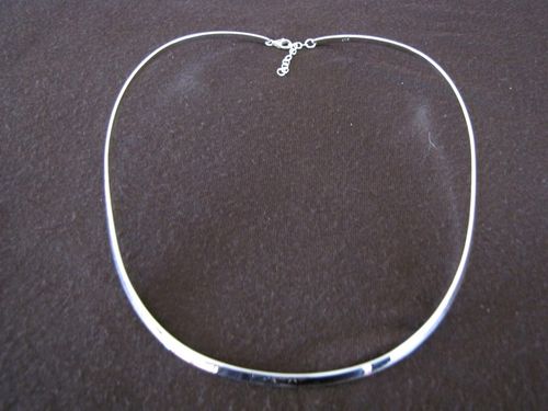 Silver 4mm Fastening Torque Necklace