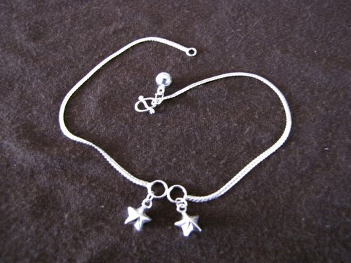 Silver Stars Ankle Chain