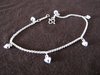 Silver Hearts and Bell Ankle Chain