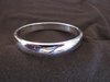Silver Oval Plain Opening Bangle