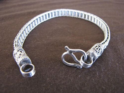 Oxidised Silver Handmade Bracelet