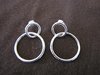 Silver Two Circles Earrings