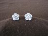 Silver Filigree Flower Stud Earrings