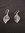 Silver Ellipse Cut-Out Scroll Earrings